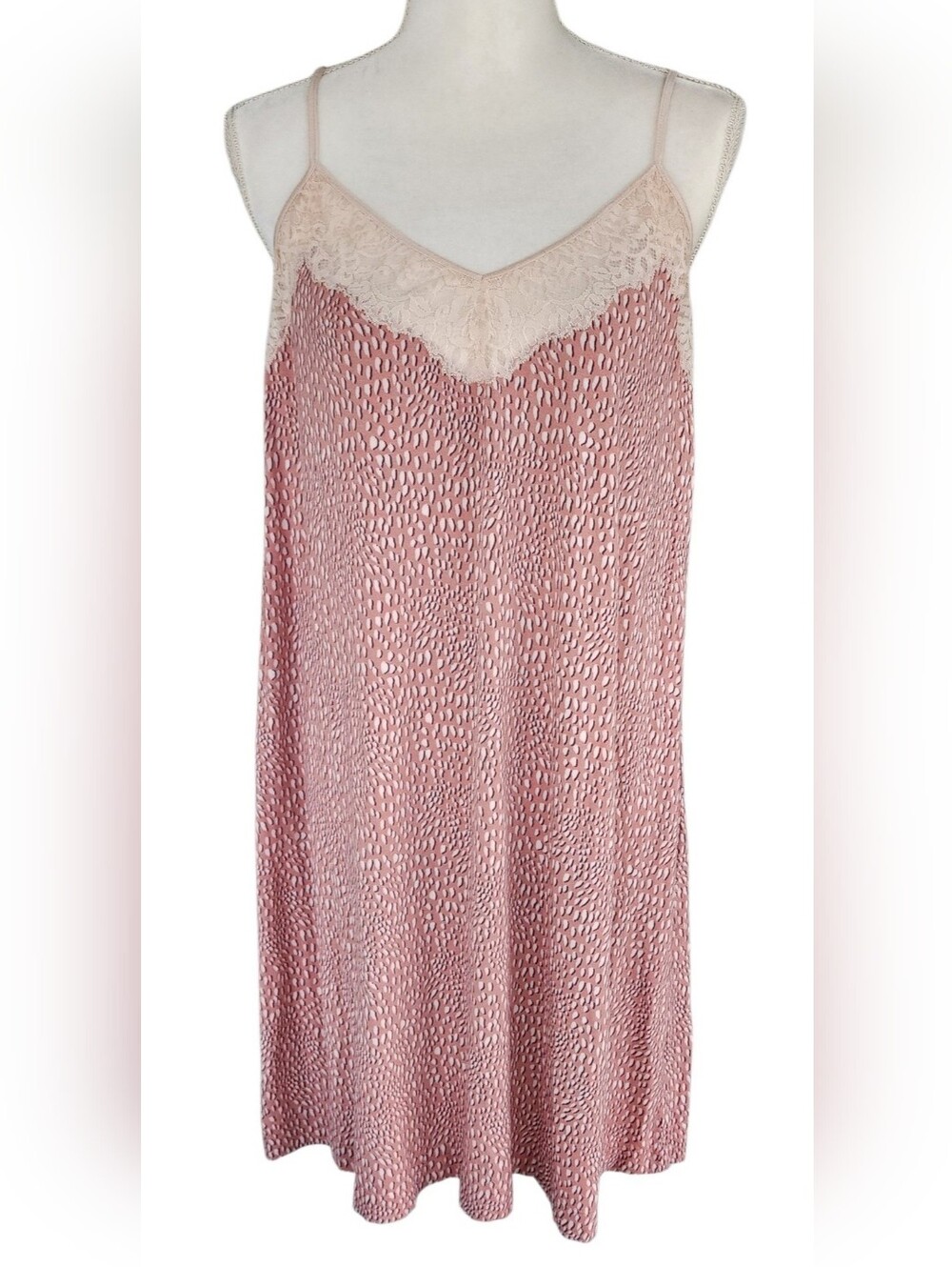 Soma Pink Lace-Trim Chemise Slip